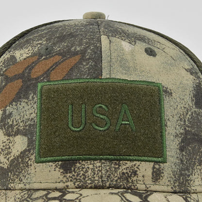 Adjustable Snapback Mesh Baseball Cap Outdoor Sports Breathable Sun Protection Hat Camouflage