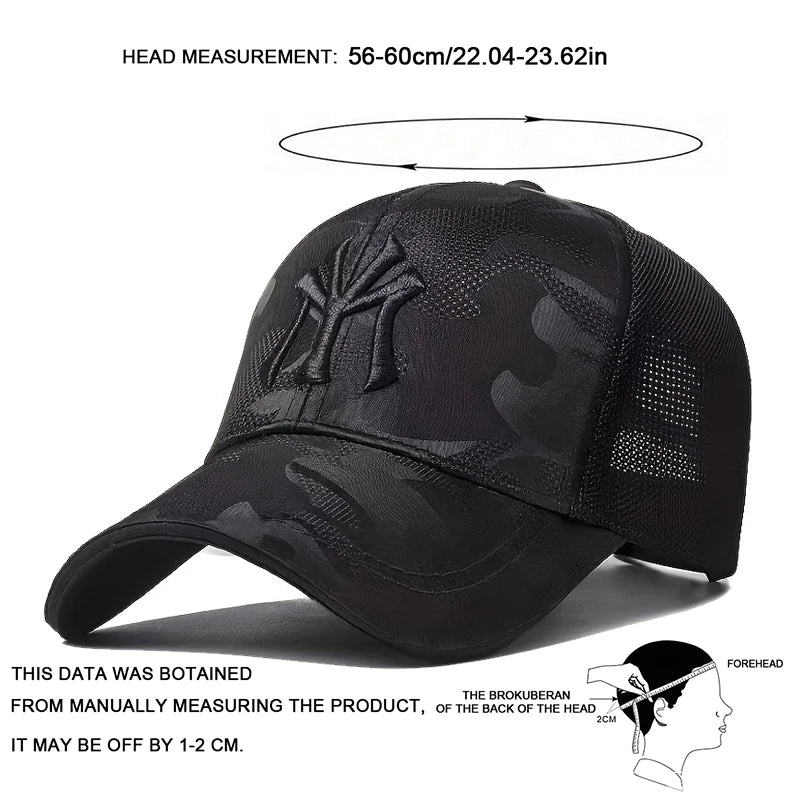 Unisex My Letter Embroidery Baseball Net Caps Outdoor Adjustable Spring Summer Casual Sunscreen Hat