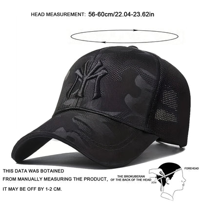 Unisex My Letter Embroidery Baseball Net Caps Outdoor Adjustable Spring Summer Casual Sunscreen Hat