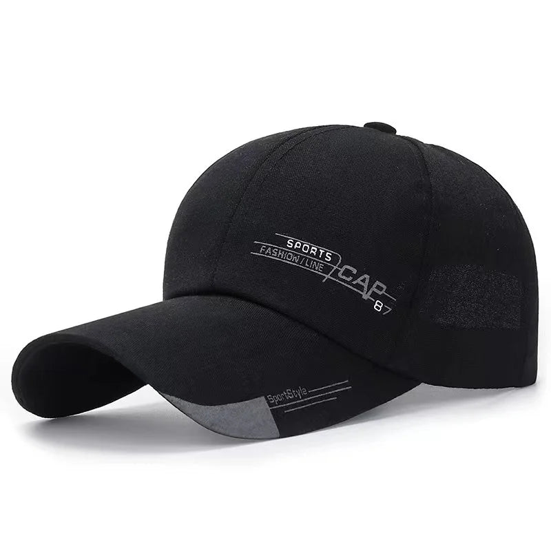 Unisex Baseball Caps Simple Design Extended Brim Snapback Men Women Outdoor Sunscreen Sports S