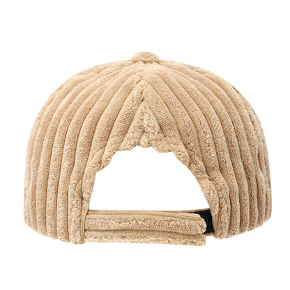 Winter Warm Corduroy Baseball Caps Men Women Solid Color Kpop Retro Adjustable Snapback Hats Trucker
