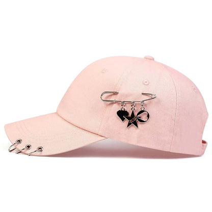 Unisex Star Iron Ring Baseball Caps Spring Autumn Outdoor Adjustable Casual Hats Sunscreen Hat
