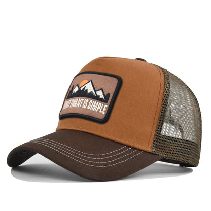 Embroidered Patch Breathable Baseball Caps Spring Summer Outdoor Adjustable Casual Hat Sunscreen Hip