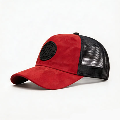 Letter Embroidered Baseball Cap Suede Breathable Mesh Truck Driver Men Women Sun