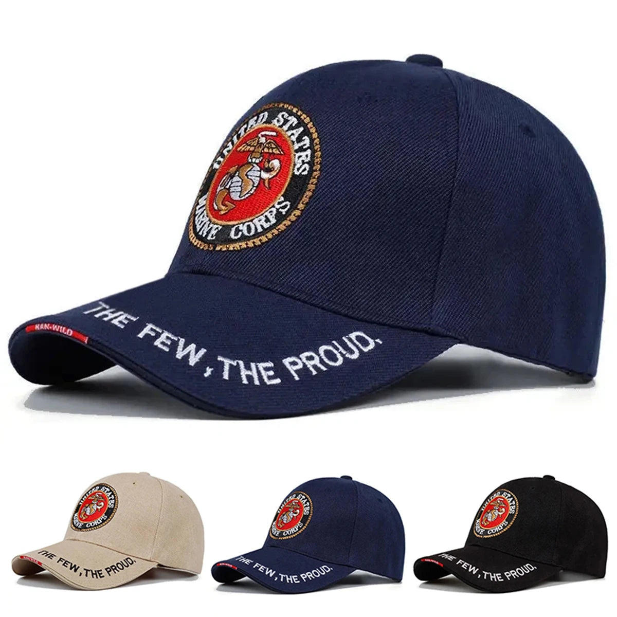 Unisex United States Marine Corps Embroidered Baseball Cap Spring Autumn Outdoor Adjustable Casual