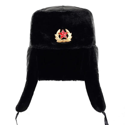 Wild Winter Warm Ski Caps Soviet Badge Lei Feng Hat Windproof Waterproof Men Women Outdoor Thick