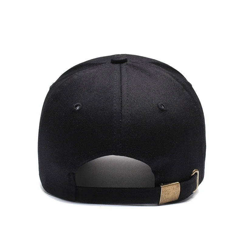 Classic Unisex Plain Baseball Cap Adjustable Metal Buckle Closure