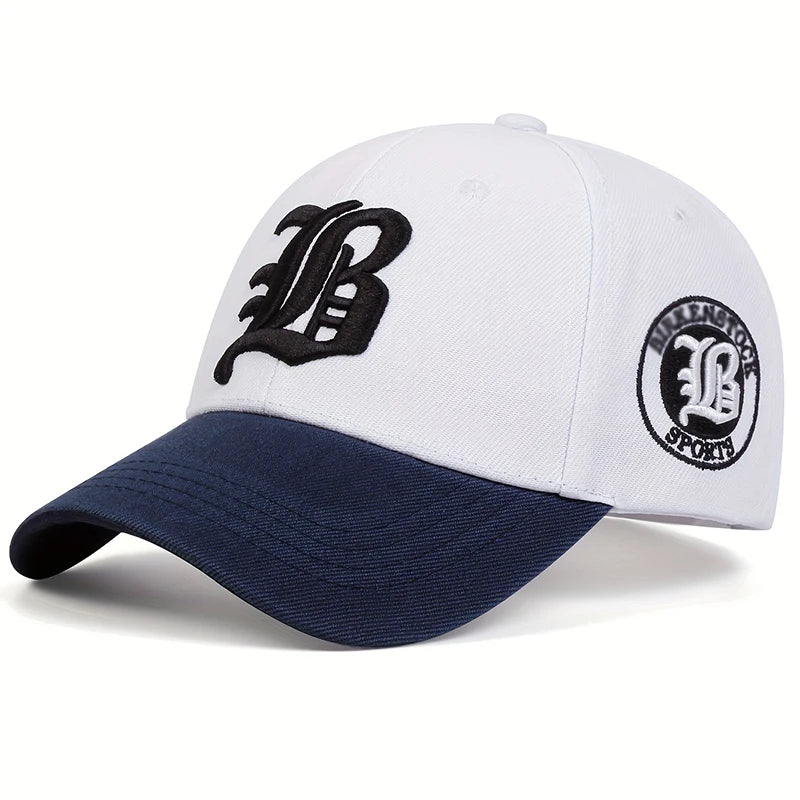 Unisex Gothic Letter Flb Embroidery Baseball Caps Spring Autumn Outdoor Adjustable Casual Hats