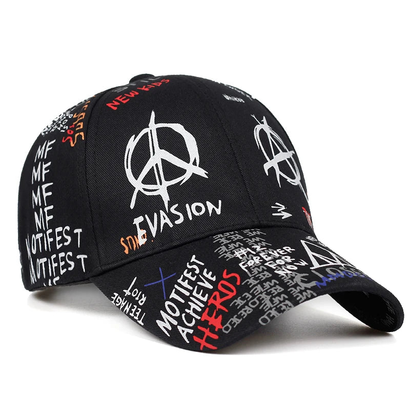 Graffiti Printing Baseball Cap 100 Cotton Casual Hat Men Women Adjustable Sun Caps Hip Hop Dad Hats