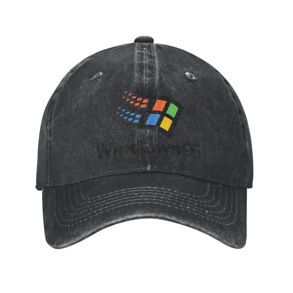 Summer Windows 95 Galaxy Baseball Cap Vintage Distressed Washed Sun Men Women Outdoor All Seasons