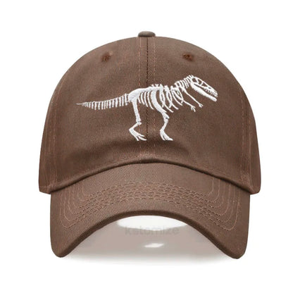 Cotton Baseball Cap Men Women Unisex Embroidery Dinosaur Tyrannosaurus Rex Dad Hat Protection