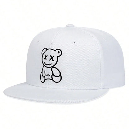 Unisex Xx Little Bear Embroidery Hip-Hop Hats Spring Autumn Adjustable Casual Snapback Baseball Caps