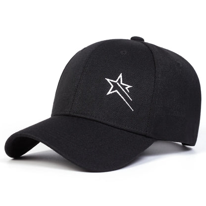 Unisex Five-Pointed Star Embroidery Baseball Caps Spring Autumn Outdoor Adjustable Casual Hats Hip