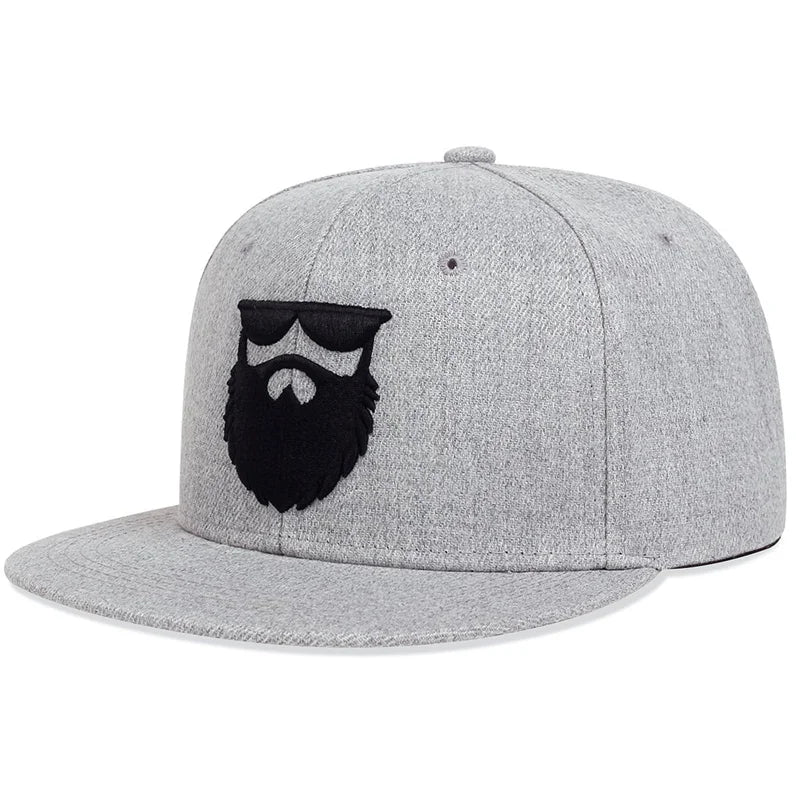 Men Women Cotton Snapback Hat Hip Hop Baseball Cap Beard Old Embroidery Trucker Caps Adjustable