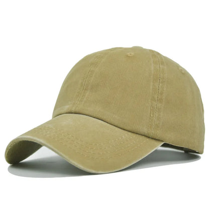 Vintage Washed Distressed Plain Baseball Cap - 100 Cotton Soft Top Unstructured Dad Hat - Soft
