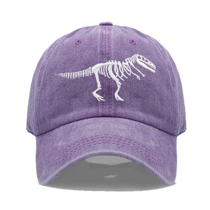 Cotton Baseball Cap Men Women Unisex Embroidery Dinosaur Tyrannosaurus Rex Dad Hat Protection