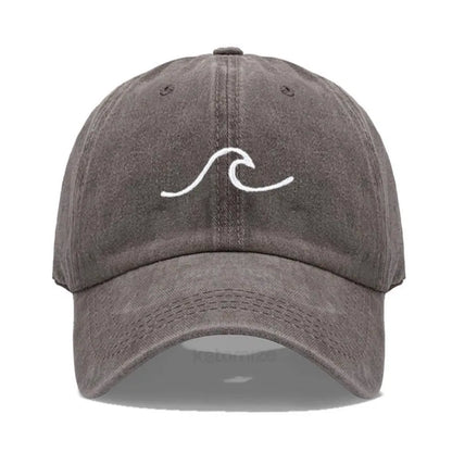Men S Baseball Cap Women Washed Cotton Waves Embroidery Dad Hat Sport Golf Caps Man Sun Hats