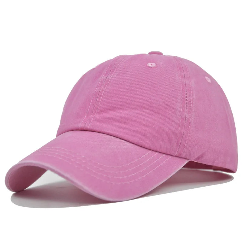 Vintage Washed Distressed Plain Baseball Cap - 100 Cotton Soft Top Unstructured Dad Hat - Soft