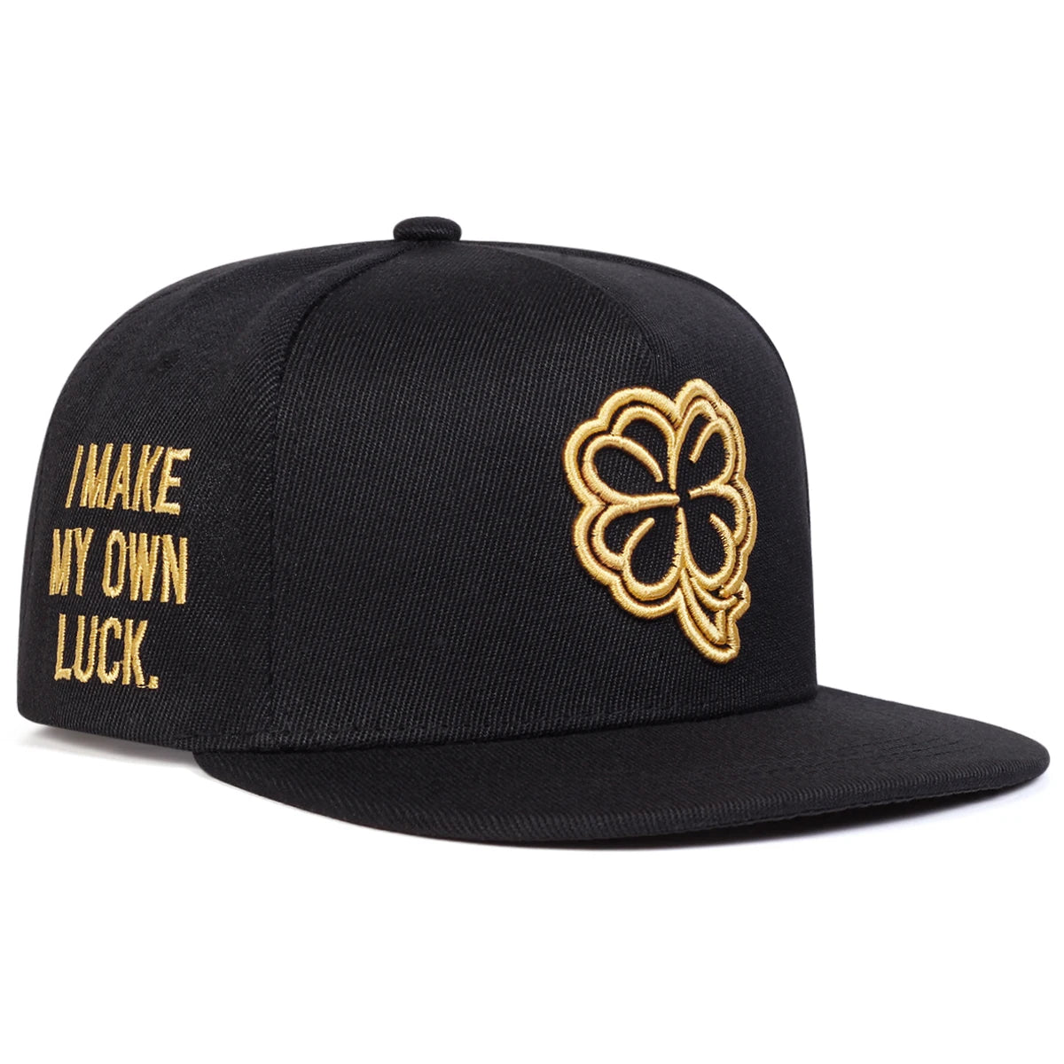 Unisex Four Leaf Clover Embroidery Side Letter Hip-Hop Hats Spring Autumn Outdoor Adjustable Casual