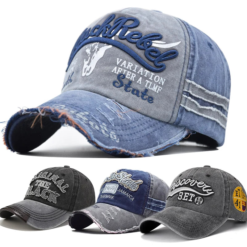 News Outdoor Sports Cotton Baseball Cap Retro Embroidery Men S Hip Hop Rebound Caps Snapback Hats