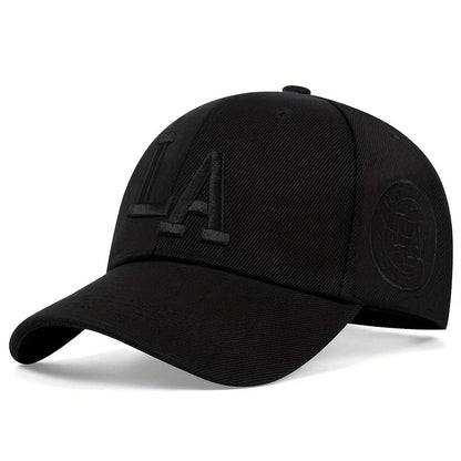 Unisex La Letter Embroidery Baseball Caps Spring Autumn Outdoor Adjustable Casual Hats Sunscreen Hat