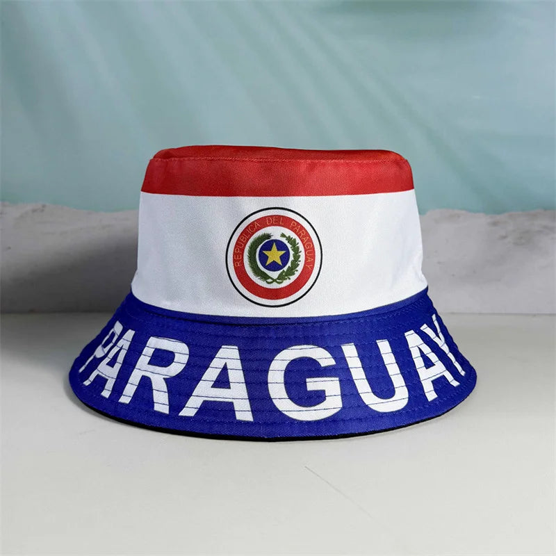 Countries National Flag Bucket Hat Men Women Football Fan Party Cup Reversible Sun Soccer Fans