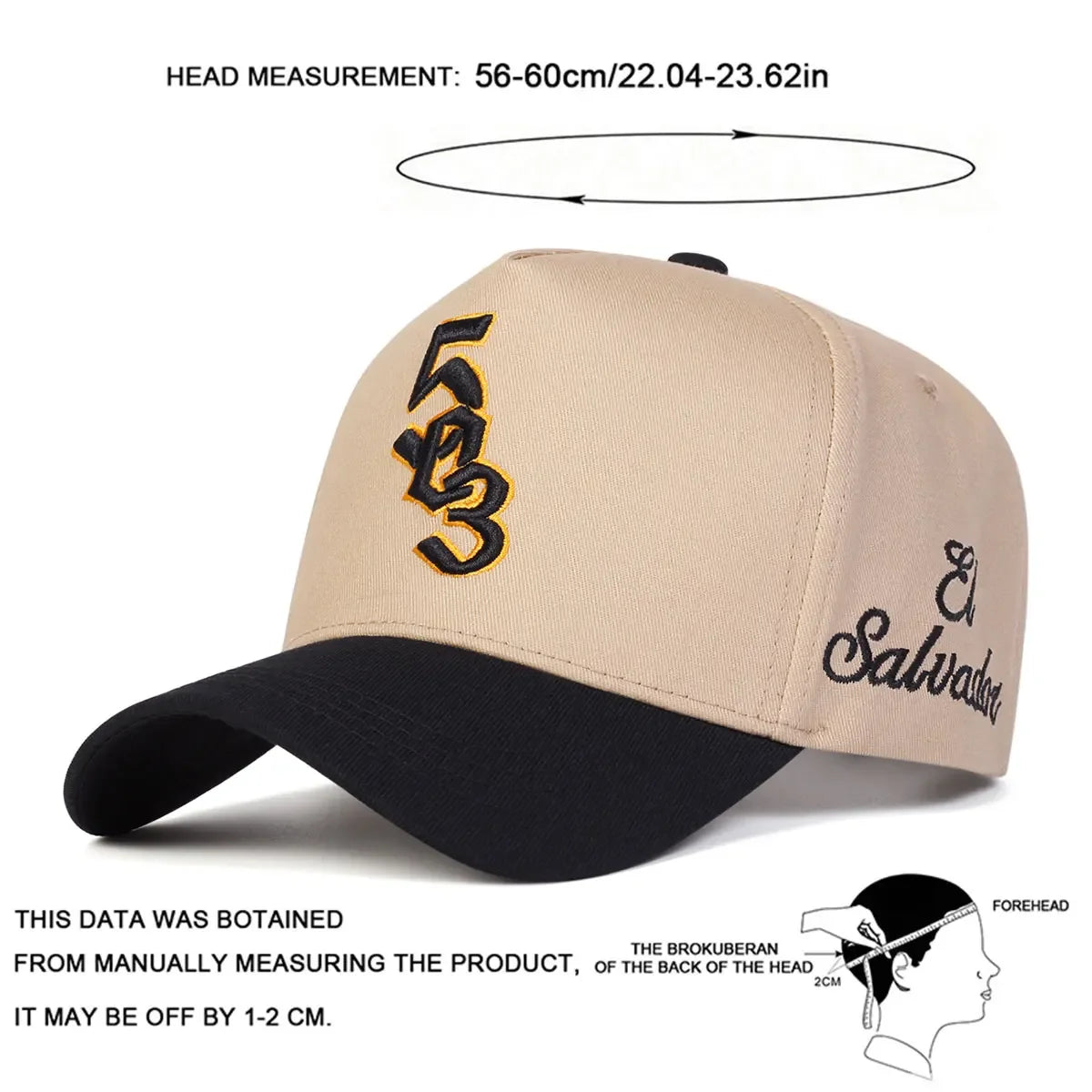 Unisex 503 Salvador Letter Embroidery Baseball Caps Spring Autumn Outdoor Adjustable Casual Hats Hip
