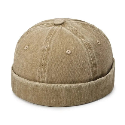 Hatsmen's Four Seasons Denim Cloth Gua Skin Hat, Street Bare Panel, Landlord Hat, Personality Fashion, Retro Outdoor Trend