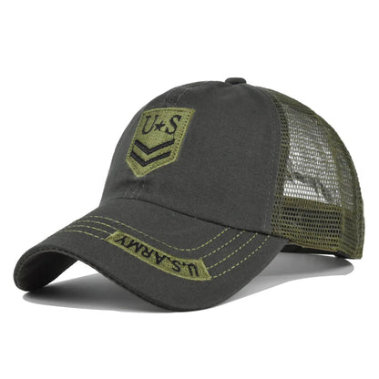 Summer Mesh Baseball Cap Men Adjustable Breathable Cotton Streetwear Outdoor Sports Sun Visor Hat
