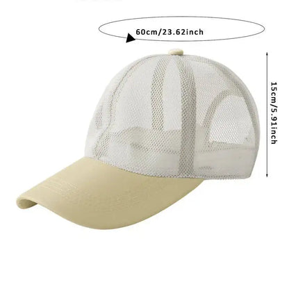 Men Women Summer Full Mesh Baseball Cap Quick Dry Cooling Sun Protection Hiking Golf Running Adjustable Hat