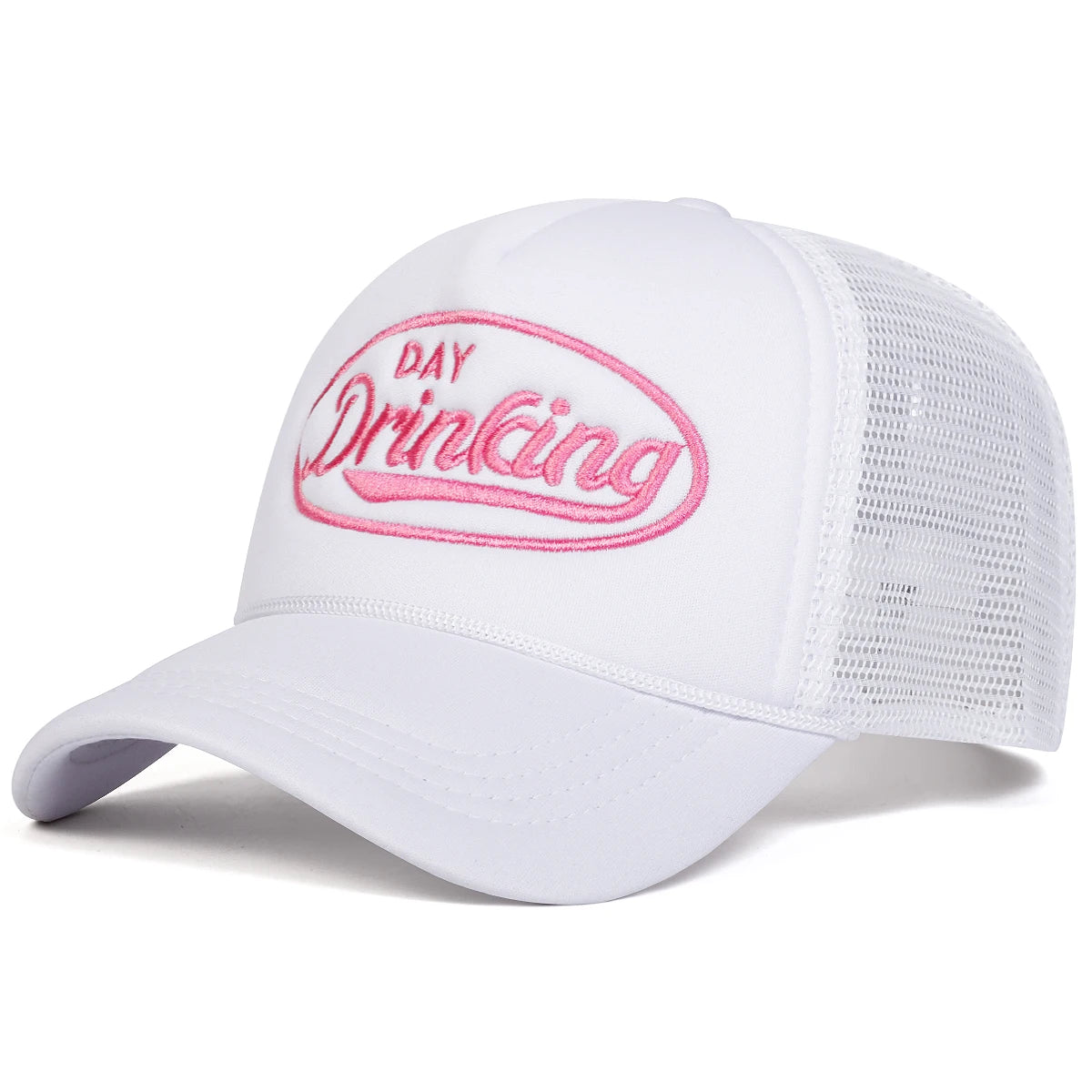 Unisex Day Drinking Letter Embroidery Baseball Net Caps Spring Summer Outdoor Adjustable Casual Hats