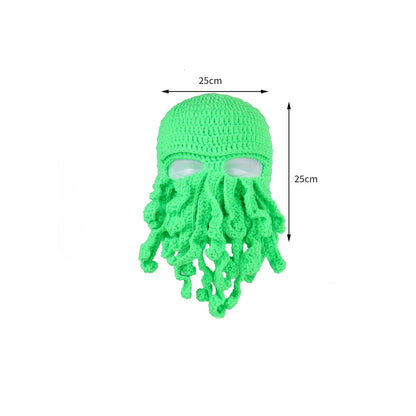 Handmade Tentacle Octopus Cotton Hat Crazy Party Squid Balaclava Winter Warm Skull Bean Men Best