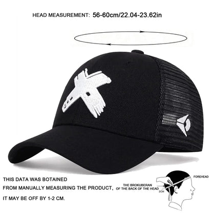 Summer Men Mesh Baseball Cap Outdoor Sport X Letter Snapback Hat Women Unisex Breathable Caps Hip