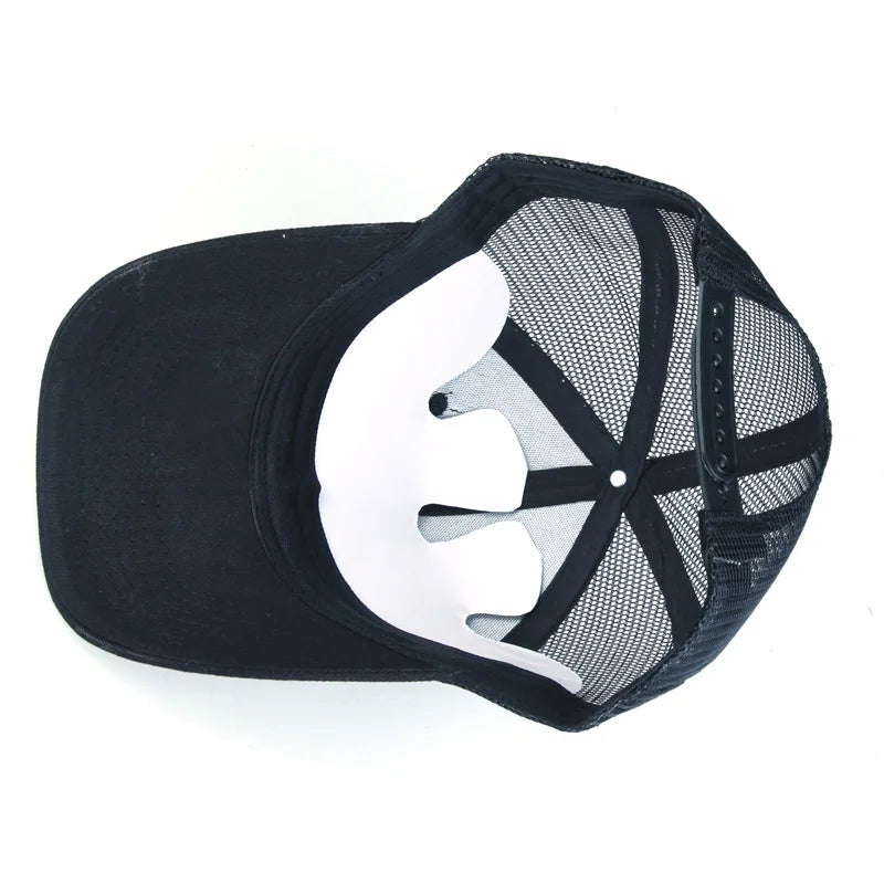 Spring Summer Mesh Breathable Personality Sticker Embroidery Women S Baseball Cap Hat Men Outdoor