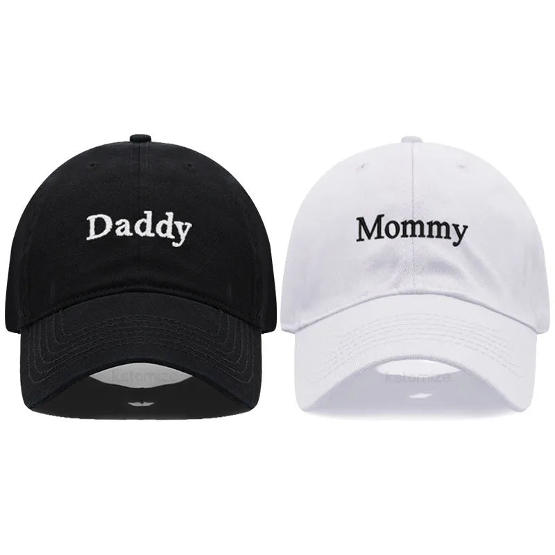 Daddy Mommy Embroidery Baseball Cap Men Women Unisex Soft Washed Cotton Hats Father S Mother Day