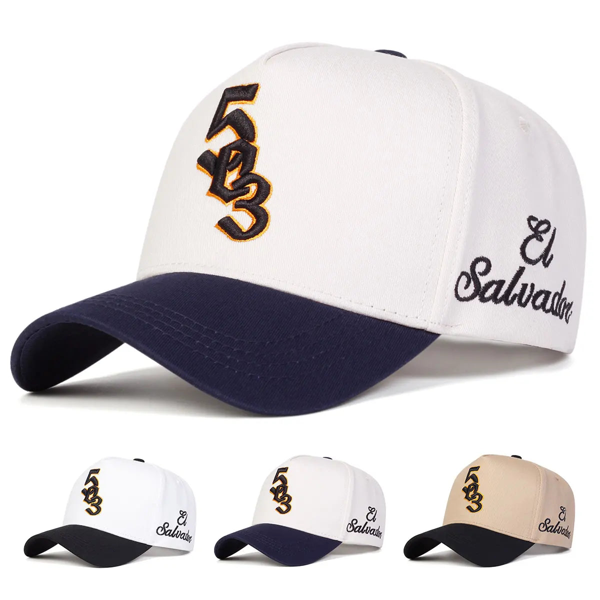 Unisex 503 Salvador Letter Embroidery Baseball Caps Spring Autumn Outdoor Adjustable Casual Hats Hip