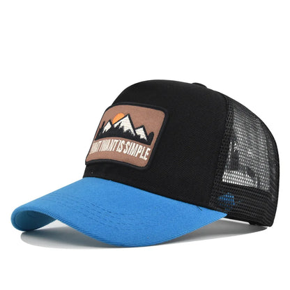 Embroidered Patch Breathable Baseball Caps Spring Summer Outdoor Adjustable Casual Hat Sunscreen Hip