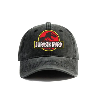 Jurassic Park Baseball Cap Distressed Hats Dinosaur Men Retro Outdoor Summer Adjustable Hat Casual