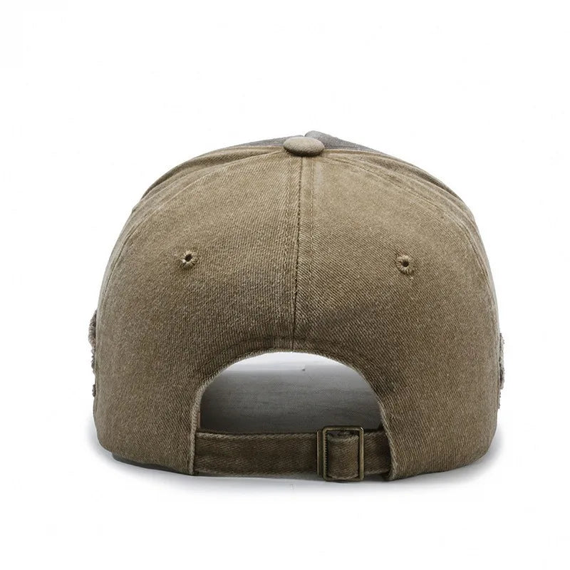 Cool Men Washed Cotton Baseball Cap Retro Four Seasons Male Outdoor Sport Hat Accessory