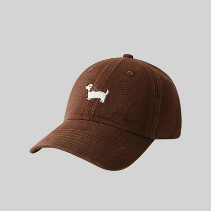 Dachshund Embroidery Baseball Hat Sunscreen Outdoor Suitable Men Women Daily Leisure Matching