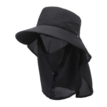 New Hat Men's Outdoor Mountaineering Sunshade Fisherman Hat Summer Big Brim Breathable Sunscreen Fishing Hat