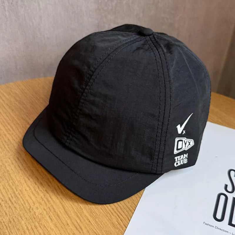 Quick-Dry Hat Summer Baseball Cap with 3CM Short Brim, Unisex Breathable Sun Protection Cap