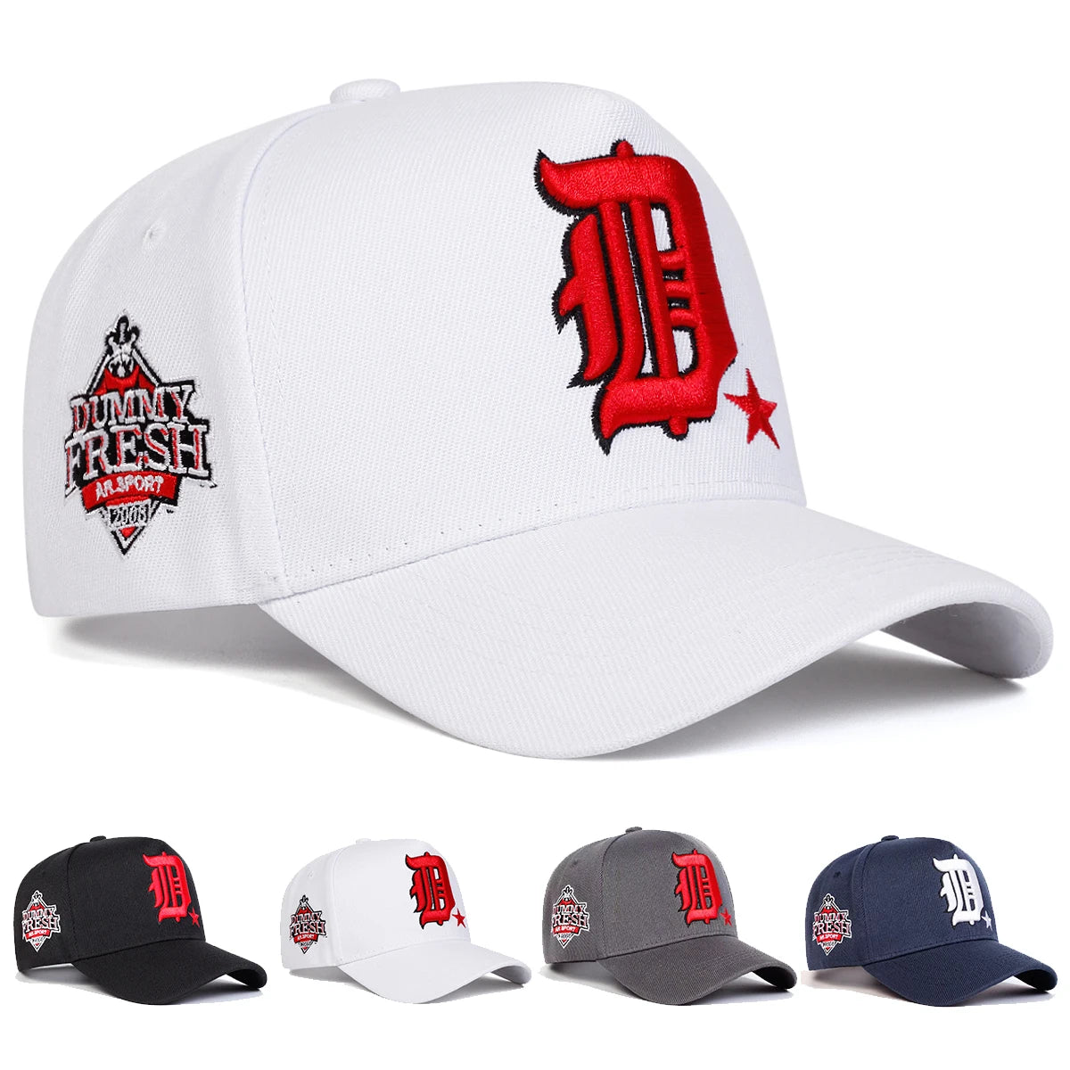 Unisex D Letter Embroidery Side Dummy Fresh Baseball Caps Spring Autumn Outdoor Adjustable Casual
