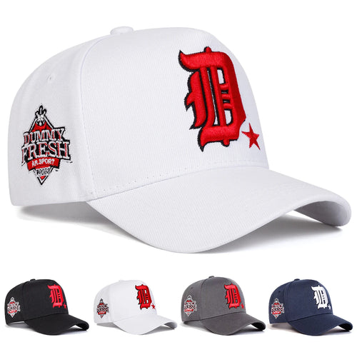 Unisex D Letter Embroidery Side Dummy Fresh Baseball Caps Spring Autumn Outdoor Adjustable Casual