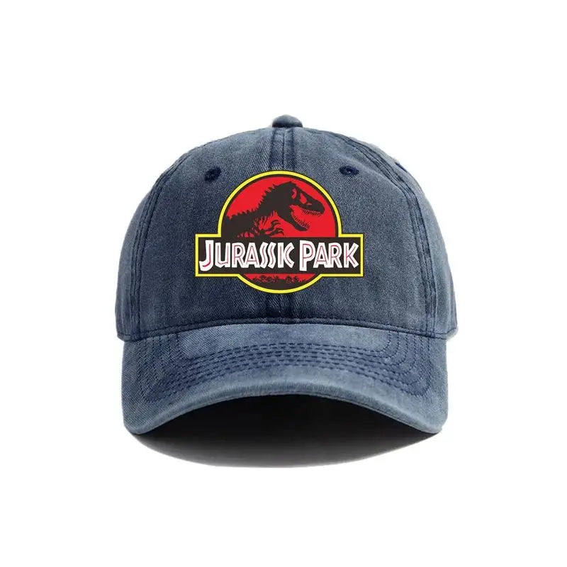 Jurassic Park Baseball Cap Distressed Hats Dinosaur Men Retro Outdoor Summer Adjustable Hat Casual
