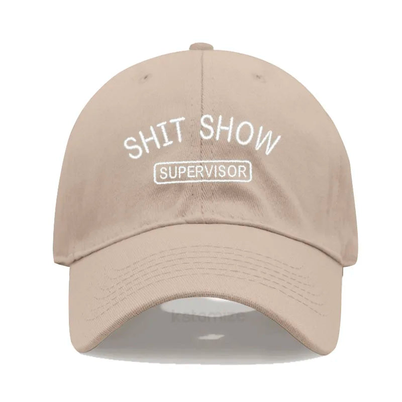 Men S Baseball Cap Women Sport Golf Caps Man Washed Cotton Shit Show Supervisor Embroidery Dad Hat