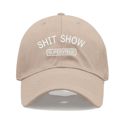 Men S Baseball Cap Women Sport Golf Caps Man Washed Cotton Shit Show Supervisor Embroidery Dad Hat
