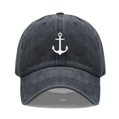 Anchor Embroidered Baseball Cap Women Men Adjustable Soft Washed Cotton Dad Hat Unisex Classic Golf