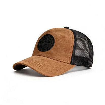 Letter Embroidered Baseball Cap Suede Breathable Mesh Truck Driver Men Women Sun