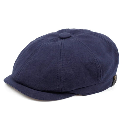 Retro British Style Newsboy Cap Men Vintage Luxury Unisex Octagonal Flat Capcotton Ascot Caps Khaki